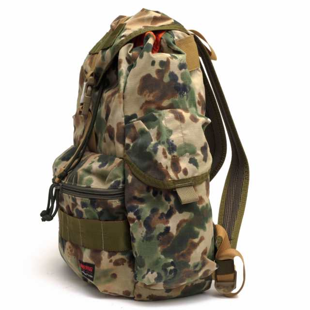 ○ブリーフィング BRIEFING BEAUTY&YOUTH ビューティーアンドユース別注 リップストップナイロン リュック BY CAMO FLAP  SACK 迷彩 中古｜au PAY マーケット