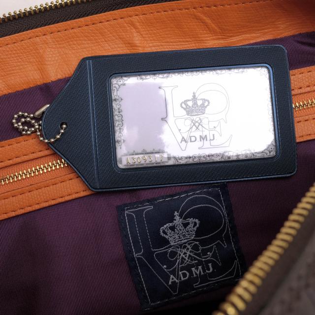 ○エーディーエムジェイ ADMJ 国産牛革 ハンドバッグ ACS01070