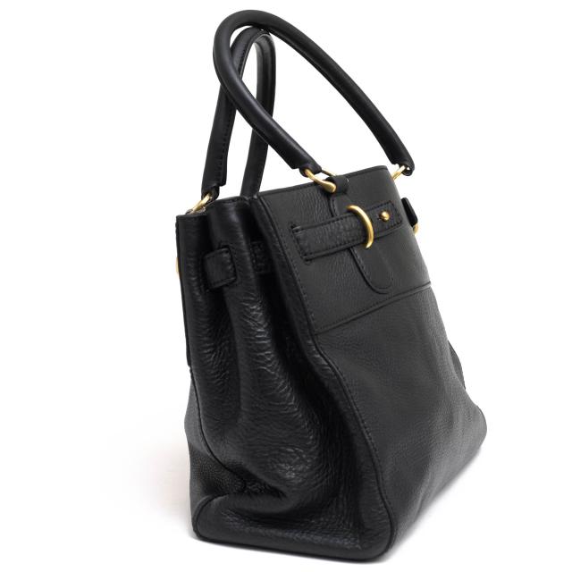 ○サザビー SAZABY 牛革 トートバッグ シボ革 シュリンクレザー