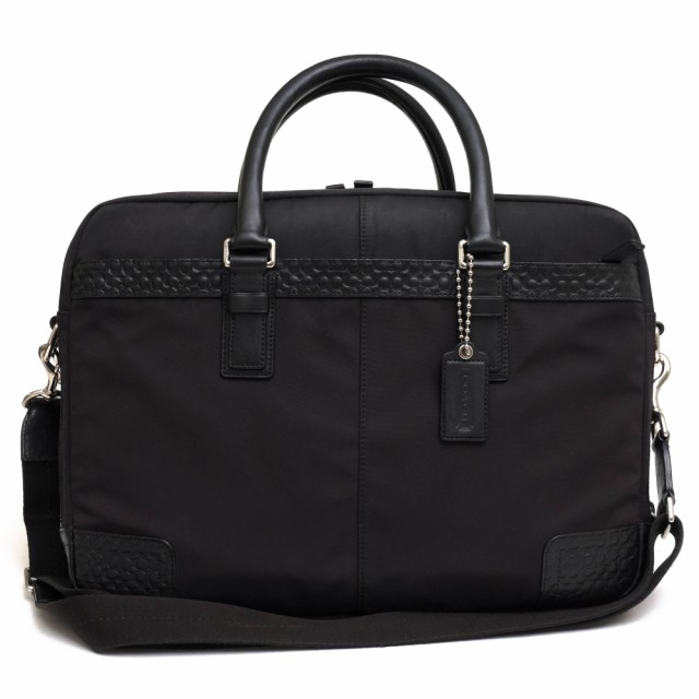 ○コーチ COACH 一部牛革 ビジネスバッグ F70549 ミニシグネチャー柄 2WAY ショルダーバッグ ノートPC収納可 メンズ 【中古】 中古の通販は