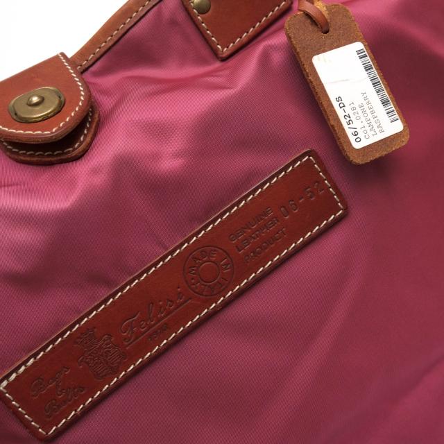 ○フェリージ Felisi 伊リモンタ社ナイロン バケッタレザー 牛革 トートバッグ 06-52/DS メンズ 【中古】 中古