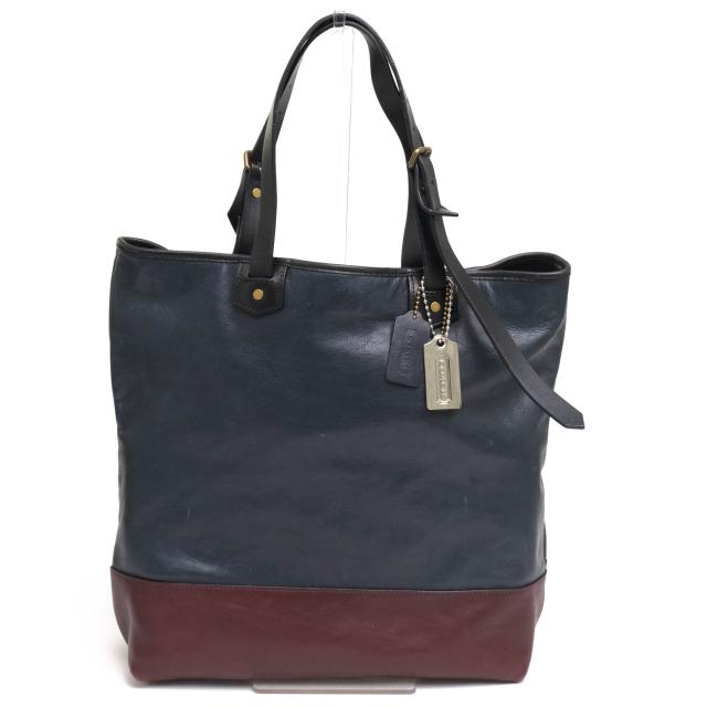 ○コーチ COACH 牛革 カーフ トートバッグ 71395 Bleecker Colorblock Shopper ブリーカー カラーブロック ショッパー A4サイズ収  中古