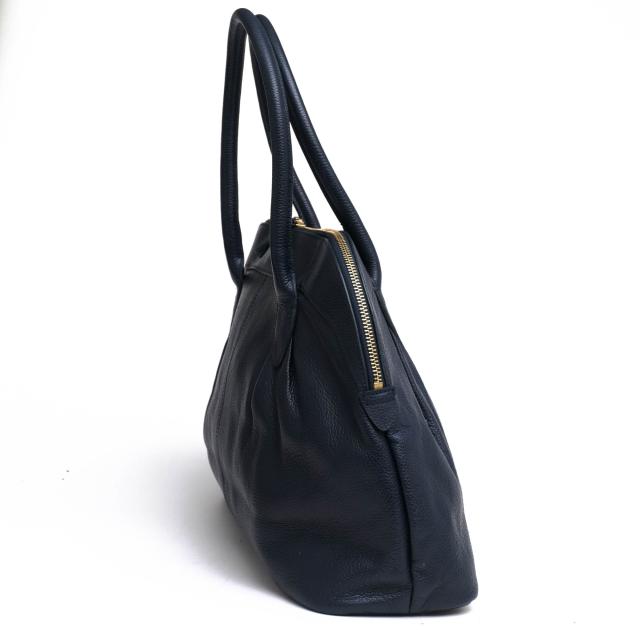 アニエスベーAGNES B 黒 レザー調 牛革バッグ agnes b. / アニエスベー ペブルドレザー 牛革 2WAY ショルダー