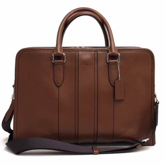 ○コーチ COACH スムースレザー 牛革 ビジネスバッグ F72309 Bond Brief In Smooth Leather ボンド ブリーフ A4サイズ収納可 2WAY 中古