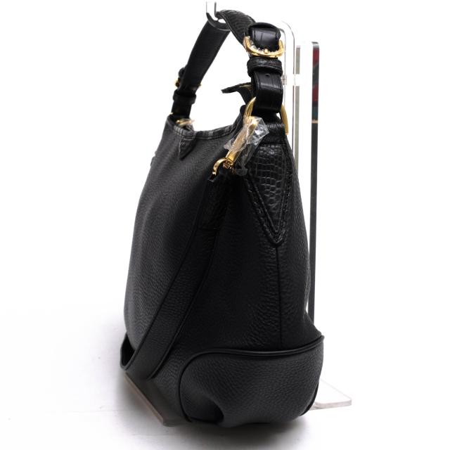 ○レザージュエルズ LEATHER JEWELS 牛革 クロコダイル ハンドバッグ 71031A 2WAY ショルダーバッグ シボ革 シュリンクレザー レデ 中古_3