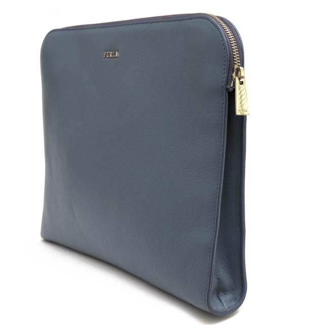 ○フルラ FURLA アレスマット ラミネート加工 牛床革 セカンドバッグ