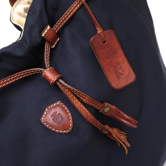 ○フェリージ Felisi リモンタナイロン バケッタレザー 牛革 トートバッグ 10/97/DS+OS 肩掛け ワンショルダーバッグ レディース   中古