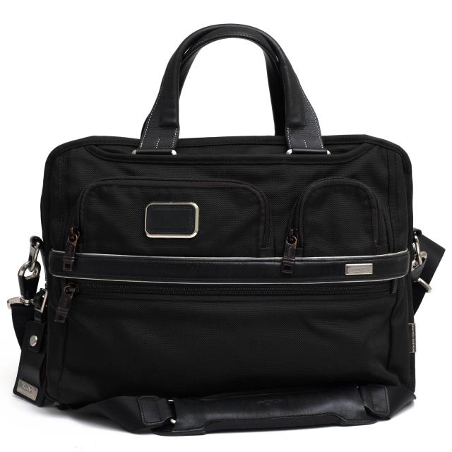 ○トゥミ TUMI FXTバリスティックナイロン ナパレザー ビジネスバッグ 26118DS2E ALPHA Expandable Organizer Compute アルファ エ 中古