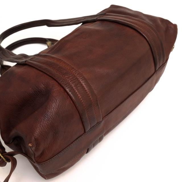 ○ゲンテン genten dan ダン 山羊革 ゴートヌメ ボストンバッグ 100174