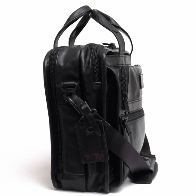 ○トゥミ TUMI ナパレザー 牛革 ビジネスバッグ 96130DH ALPHA ESSENTIAL BRIEF エッセンシャル ブリーフ 2WAY  ショルダーバッグ 中古｜au PAY マーケット