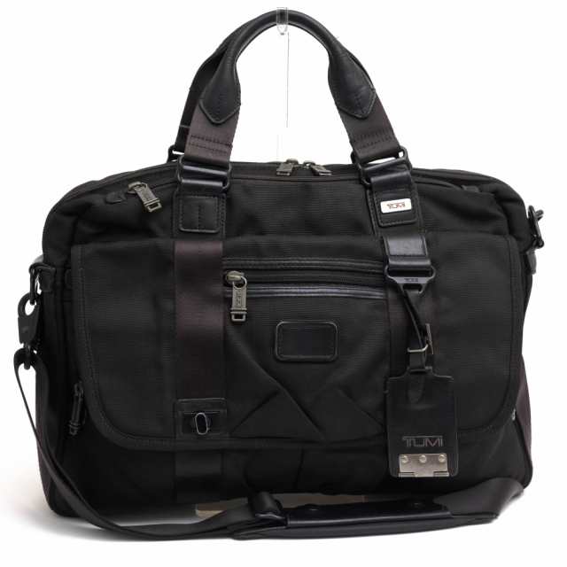 ○トゥミ TUMI バリスティックナイロン ナパレザー 牛革 ビジネスバッグ 22634DH ALPHA BRAVO Pinckney Flap Brief アルファ ブラ 中古