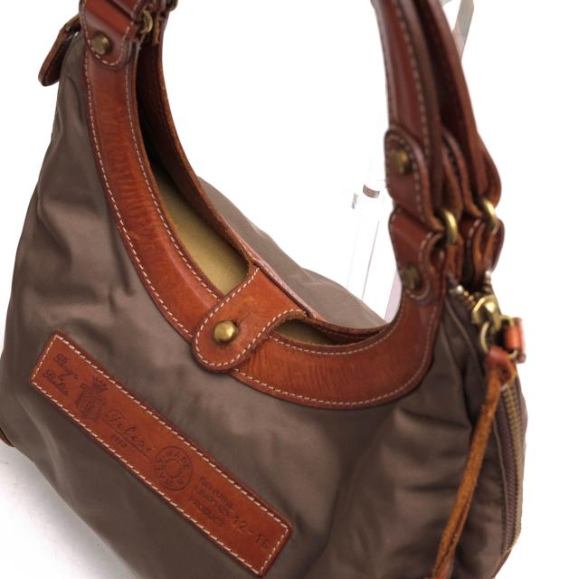 ○フェリージ Felisi 伊リモンタ社ナイロン バケッタレザー 牛革 ハンドバッグ 12/16/DS 肩掛け ワンショルダーバッグ レディース  中古