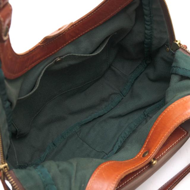 ○フェリージ Felisi 伊リモンタ社ナイロン バケッタレザー 牛革 ハンドバッグ 12/16/DS 肩掛け ワンショルダーバッグ レディース  中古