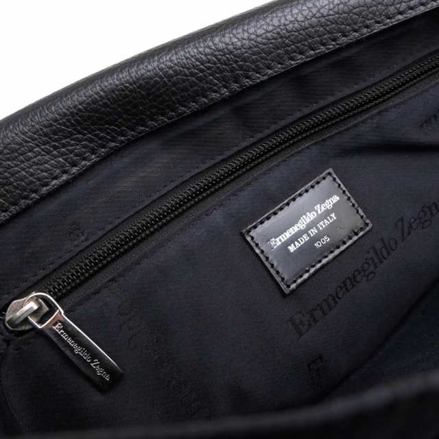 ○ゼニア Ermenegildo Zegna 牛革 ショルダーバッグ フラップ式 シボ革 ...