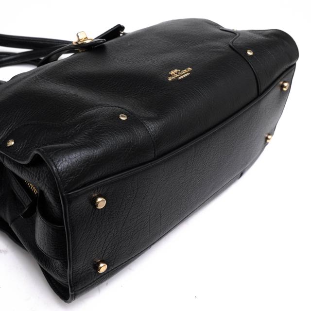 コーチCOACHシボレザーハンド＆ショルダーバッグ2wayブラック本