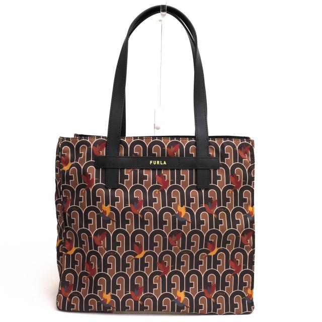 ○フルラ FURLA  トートバッグ DIGIT L TOTE バード柄 肩掛け ワンショルダーバッグ レディース 【中古】 中古
