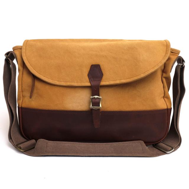 ○アーツアンドクラフツ ARTS＆CRAFTS ホーウィン社製 クロームエクセルレザー エイジングキャンバス ショルダーバッグ AGING CANV 中古