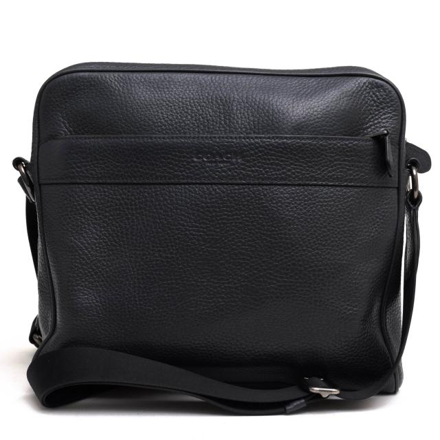 ○コーチ COACH ペブルドレザー 牛革 ショルダーバッグ F24876 Charles Camera Bag チャールズ カメラ バッグ クロスボディ シボ革 中古