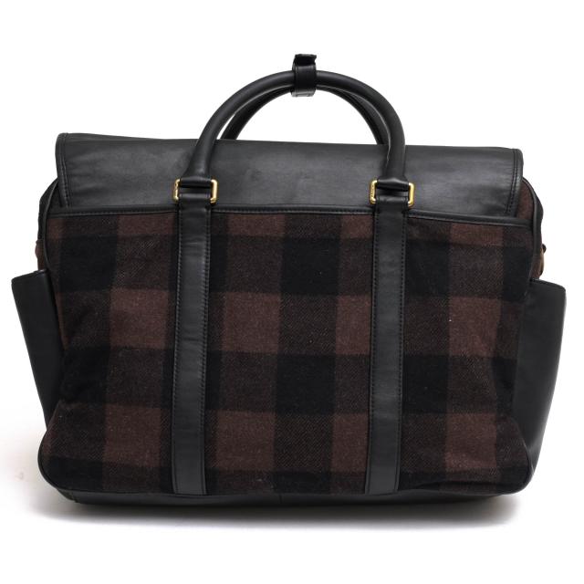 ○コーチ COACH ビジネスバッグ F71440 ESSEX WOOL FLIP Commuter エセックス ウール フリップ コミューター チェック柄 メンズ 【 中古 ○コーチ COACH ビジネスバッグ F71440 ESSEX WOOL FLIP Commuter