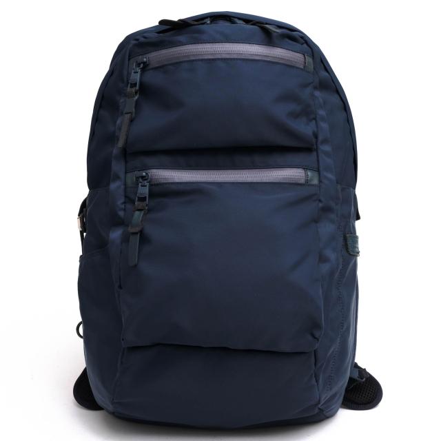 ○アッソブ AS2OV 210Dナイロンツイル ヌメレザー 牛革 リュック 121602 210D NYLON TWILL BACK PACK A4サイズ収納可能 デイパック 中古