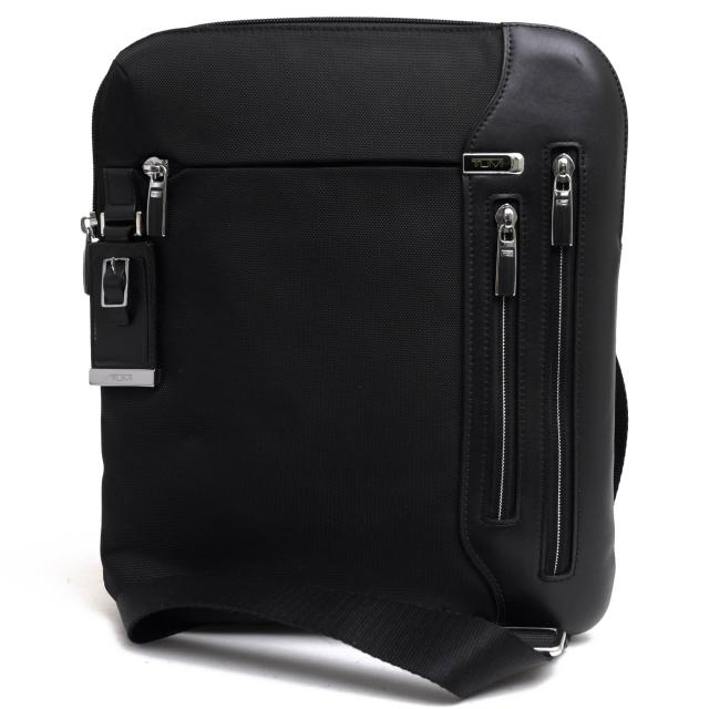 ○トゥミ TUMI マイクロバリスティックHTLS カーフスキン 牛革 ショルダーバッグ 25105D ARRIVE McCarren Zip Top Crossbody アリ  中古