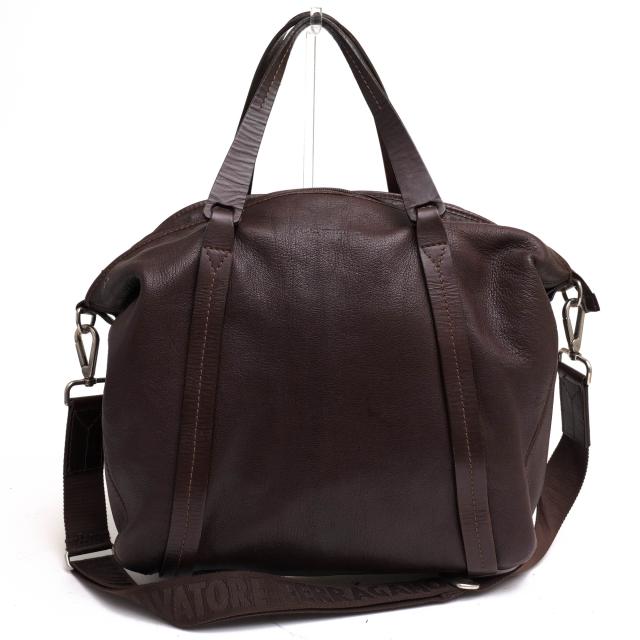 ○フェラガモ Salvatore Ferragamo 牛革 カーフ トートバッグ A4サイズ収納可 2WAY ショルダーバッグ メンズ 【中古】 中古の通販は