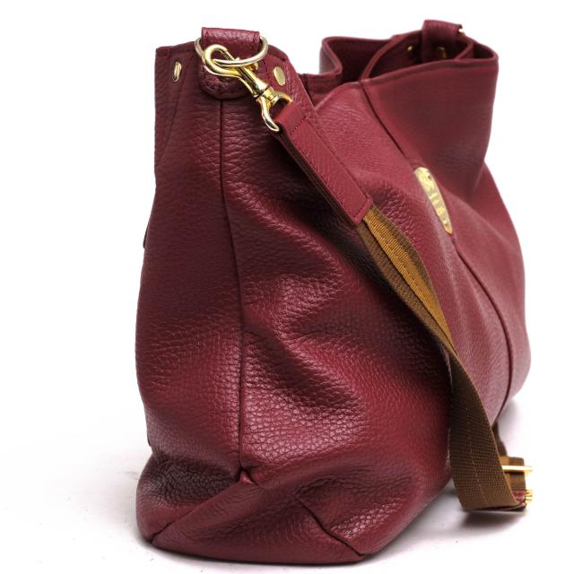 ○アタオ ATAO 牛革 ハンドバッグ elvy エルヴィ シボ革 シュリンクレザー 2WAY ショルダーバッグ レディース 【中古】 中古_2