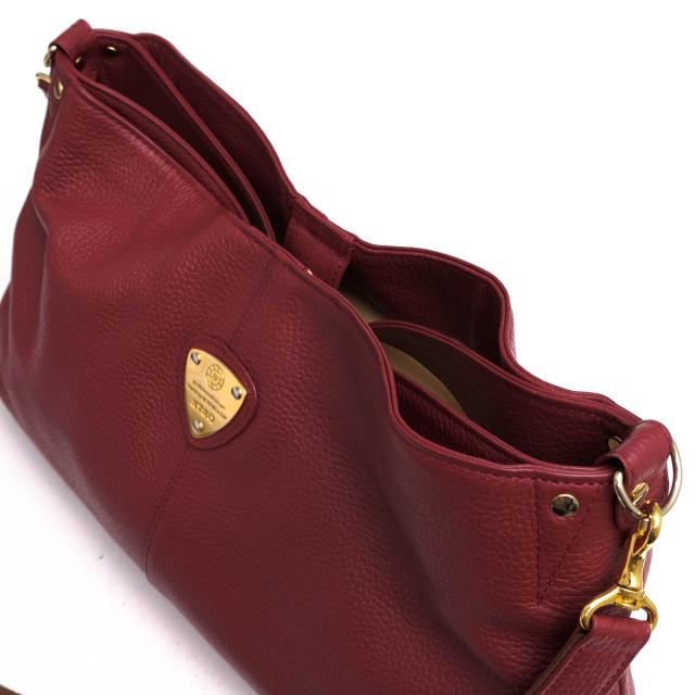 ○アタオ ATAO 牛革 ハンドバッグ elvy エルヴィ シボ革 シュリンクレザー 2WAY ショルダーバッグ レディース 【中古】 中古_4
