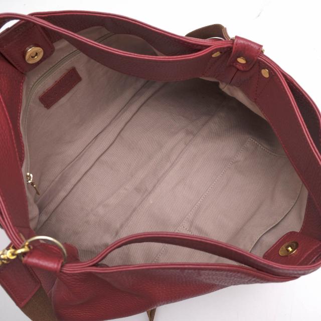 ○アタオ ATAO 牛革 ハンドバッグ elvy エルヴィ シボ革 シュリンクレザー 2WAY ショルダーバッグ レディース 【中古】 中古_6
