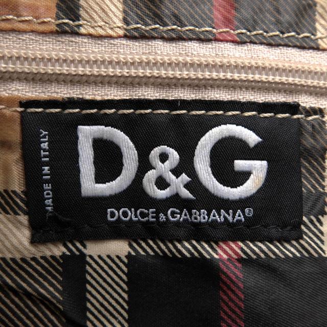 ○ドルガバ DOLCE＆GABBANA D&G ディーアンドジー 一部牛革 ビジネスバッグ 裏地チェック 2WAY ショルダーバッグ メンズ 【中古】 中古_8