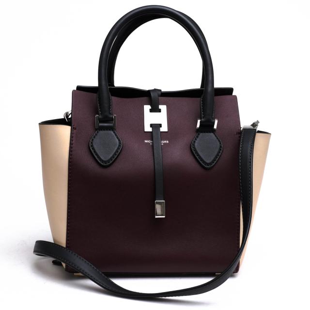 ○マイケルコース Michael Kors 天然皮革 ハンドバッグ 31F4PMBT1T Miranda Color Block XS tote ミランダ 2WAY ショルダーバッグ  中古