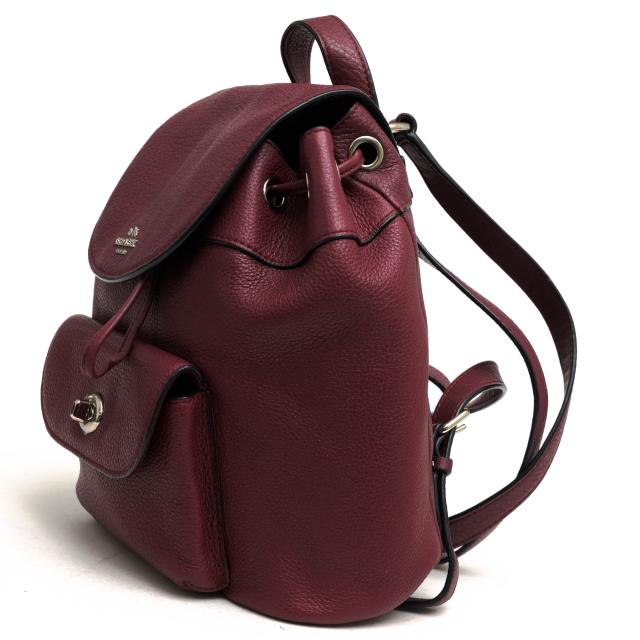 美品【COACH】リュック ビリー バックパック ペブルドレザー 牛革 シボ革