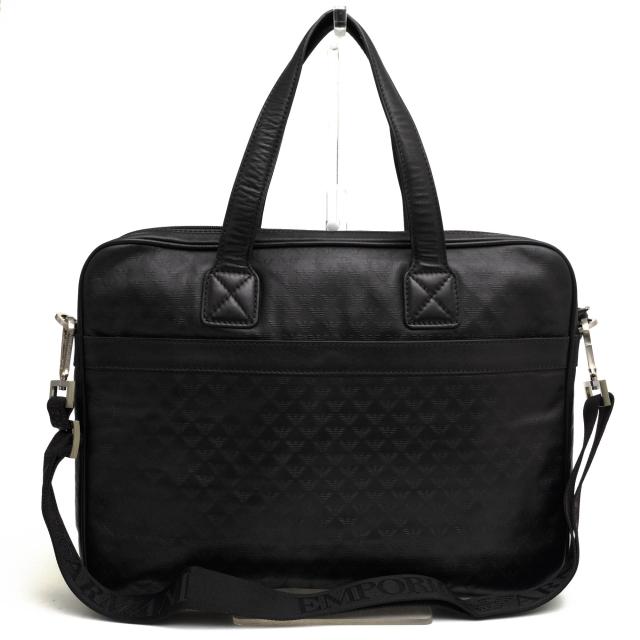 ○アルマーニ EMPORIO ARMANI 牛革 ビジネスバッグ YEM823 YC043 イーグルロゴ 2WAY ショルダーバッグ メンズ 【中古】 中古