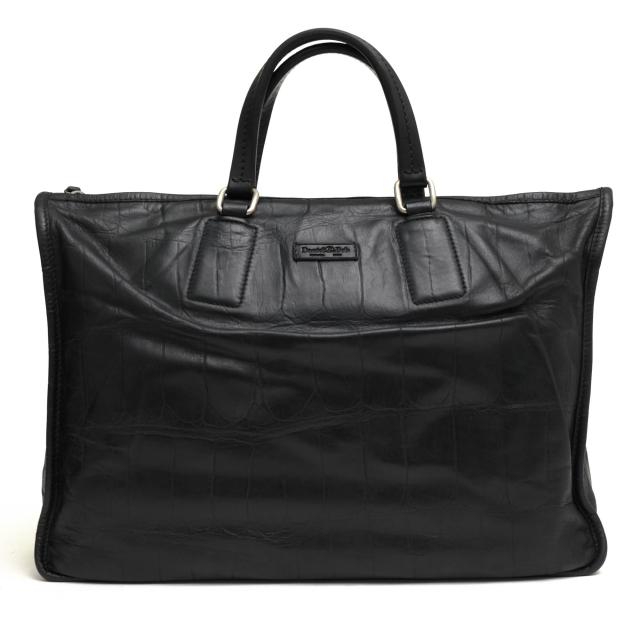 ○ダニエル＆ボブ Daniel＆Bob 牛革 ビジネスバッグ LUIGINA Coccone ルイジーナ クロコ型押し メンズ 【中古】 中古