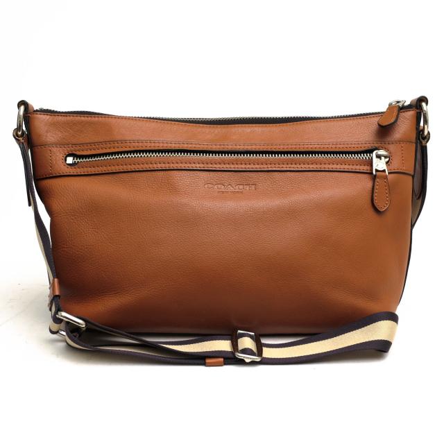 ○コーチ COACH スムースレザー 牛革 ショルダーバッグ F71727 CHARLES FLIGHT BAG IN SMOOTH LEATHER チャールズ トランジット ク 中古
