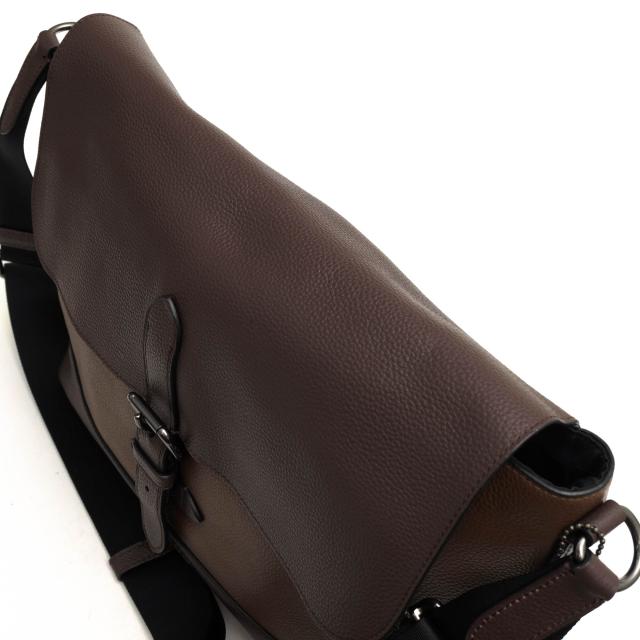 ○コーチ COACH ナチュラルペブルドレザー 牛革 ショルダーバッグ 89894 HUDSON MESSENGER IN HERITAGE COLORBLOCK LEATHER メッセ 中古の通販は