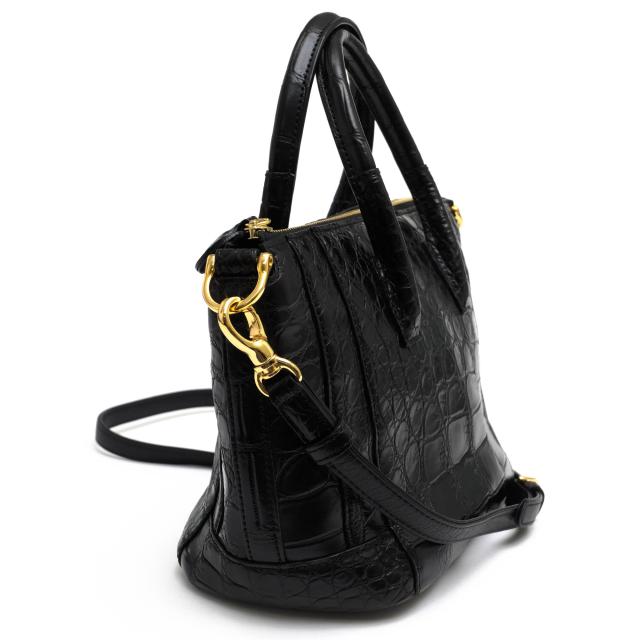 ○ボーグラン BEAUGRAND JRA マットクロコダイル ハンドバッグ 2WAY ショルダーバッグ レディース 【中古】 中古_2