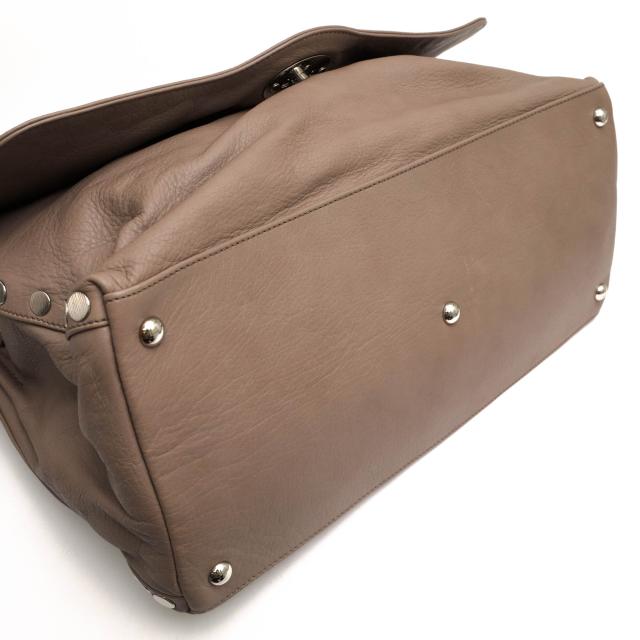 ○ザネラート ZANELLATO ハンドバッグ POSTINA ANNI50 ポスティーナ フラップ式 2WAY ショルダーバッグ シボ革 シュリンクレザー 中古_5