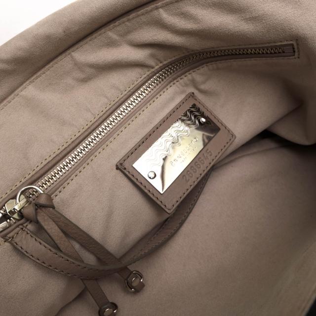 ○ザネラート ZANELLATO ハンドバッグ POSTINA ANNI50 ポスティーナ フラップ式 2WAY ショルダーバッグ シボ革 シュリンクレザー 中古_8