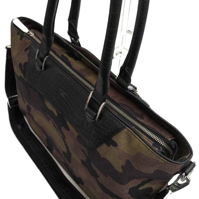 ○ペッレモルビダ PELLE MORBIDA リモンタ社 ナイロンジャガード 牛革