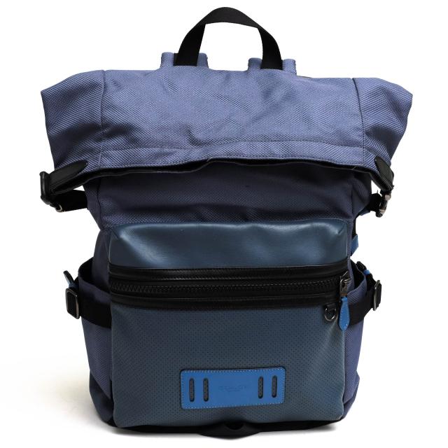 ○コーチ COACH パフォレイテッドレザー 牛革 リュック F36090 Terrain Roll Top テイレン ロールトップ バックパック デイパック  中古の通販は