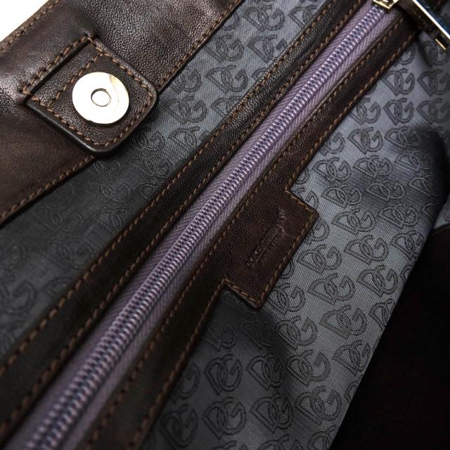 ○ドルガバ DOLCE＆GABBANA 牛革 トートバッグ 裏地DG柄 迷彩