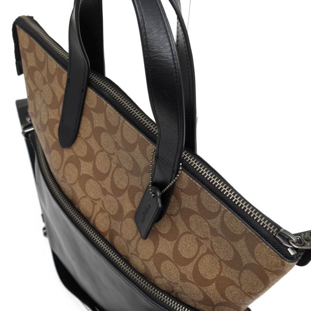 ○コーチ COACH PVCコーディングキャンバス 牛革 トートバッグ F72528 