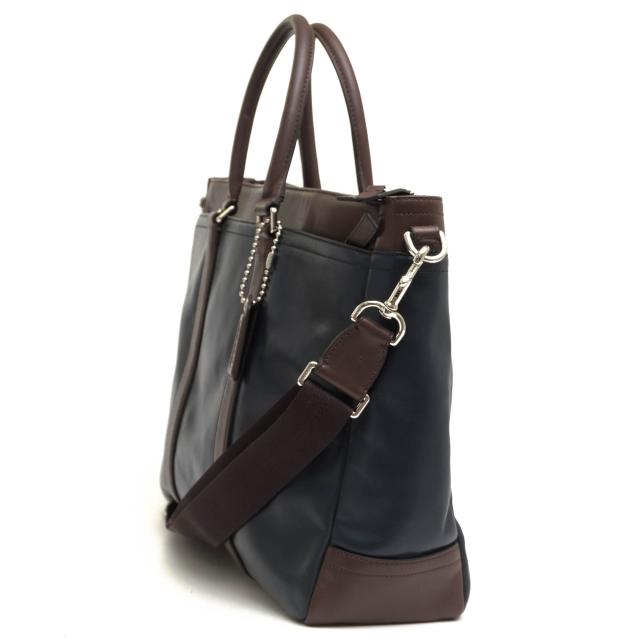 中古 COACH レキシントン レザー トートバッグ ネイビー レキシントン 