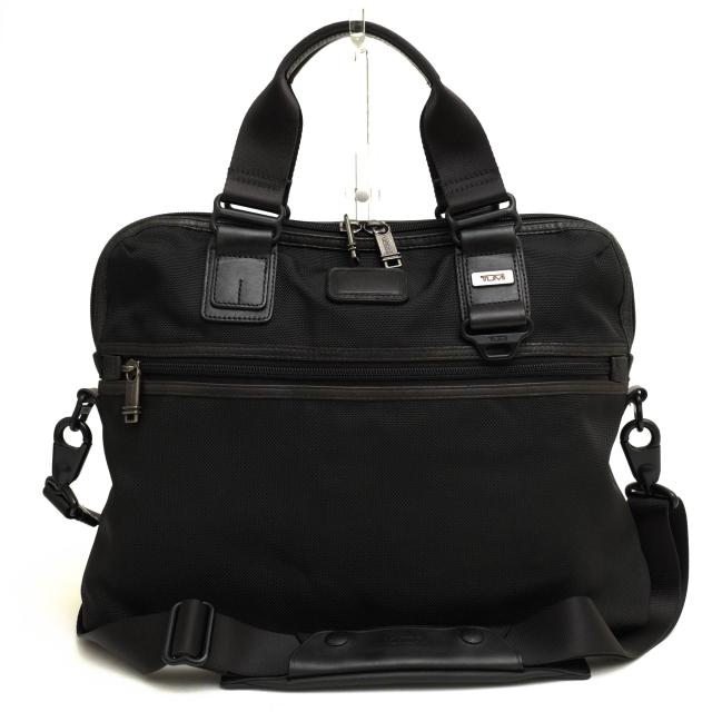 トゥミTUMI☆ALPHA BRAVO☆本革×ナイロン2wayビジネスバッグ黒茶 ○