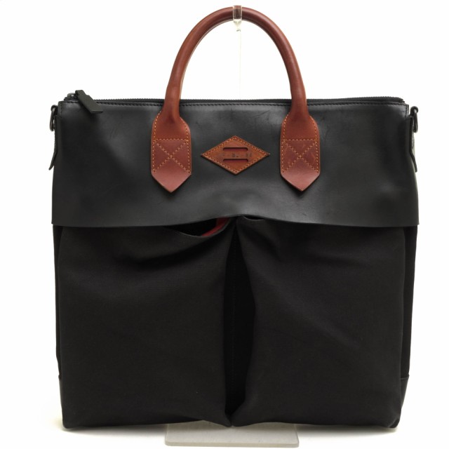 ○レオンフラム LEON FLAM コットンキャンバス 牛革 トートバッグ Sac21H Comte de la Vaulx ヘルメットバッグ メンズ 【中古】 中古