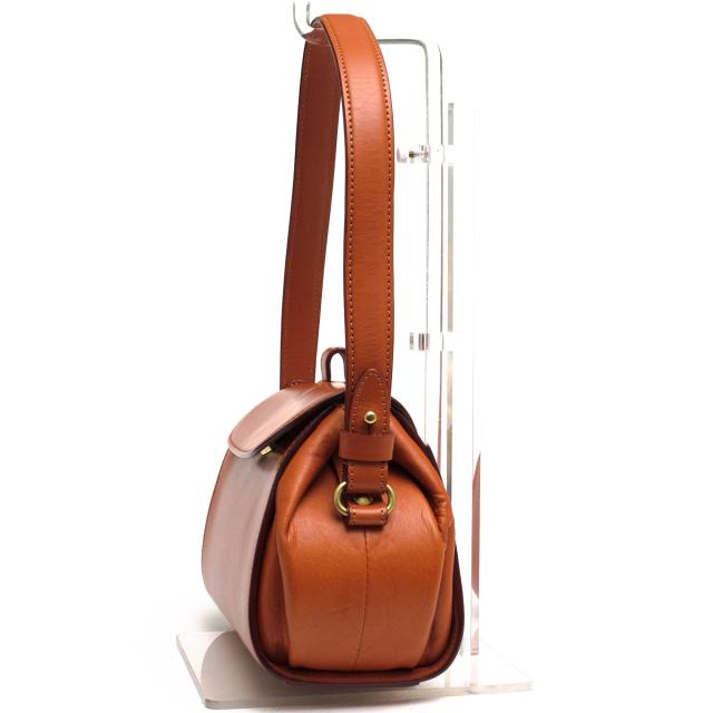 ○イタガキ ITAGAKI タンニンなめし牛革 ショルダーバッグ E558 パンプキンバッグ 定番 レディース 【中古】 中古 ○イタガキ ITAGAKI タンニンなめし牛革 ショルダーバッグ E558