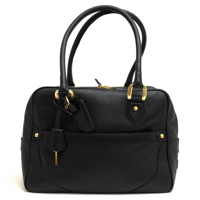 ○J＆Mデヴィッドソン J＆M DAVIDSON 牛革 カーフ ハンドバッグ MINI MIA ミニ ミア シボ革 シュリンクレザー ミニボストン 定番   中古