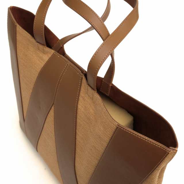 ○マックスマーラ Max Mara WEEKEND ウィークエンド トートバッグ 55111514600 ANNICA STRAW EFFECT  SHOPPER A4サイズ収納可 肩掛 中古｜au PAY マーケット