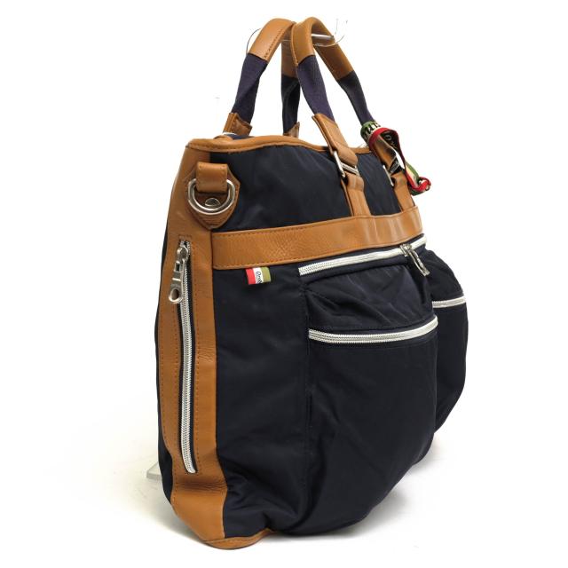 ○オロビアンコ orobianco 伊リモンタ社ナイロン 牛革 ビジネスバッグ